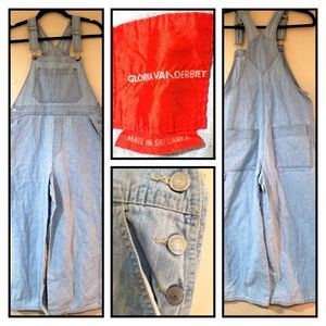 Gloria Vanderbilt 3/4 denim overalls.